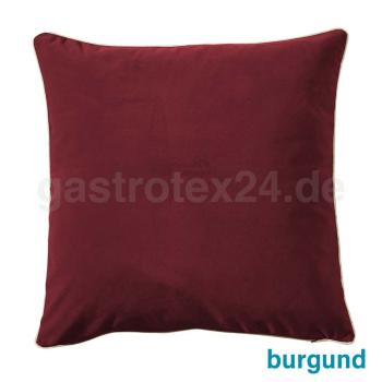 Dekokissen  Melva Velour Farbe burgund